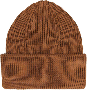 Knitted wool beanie hat-1